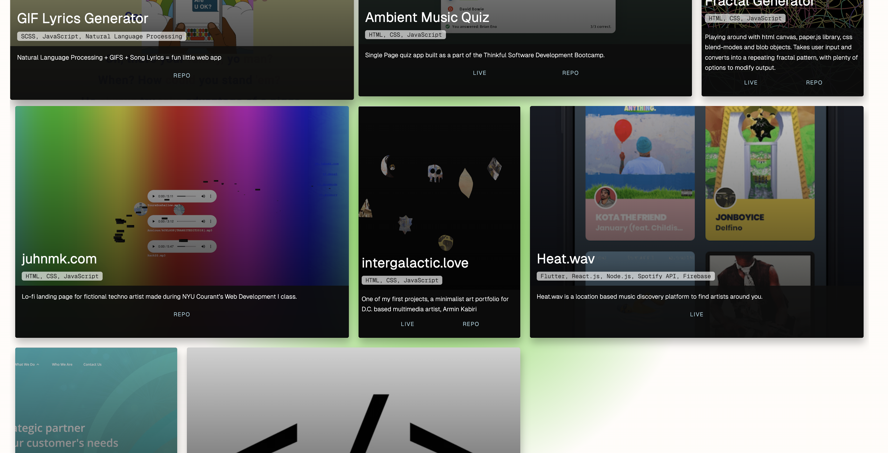 Portfolio Site (this website) Preview